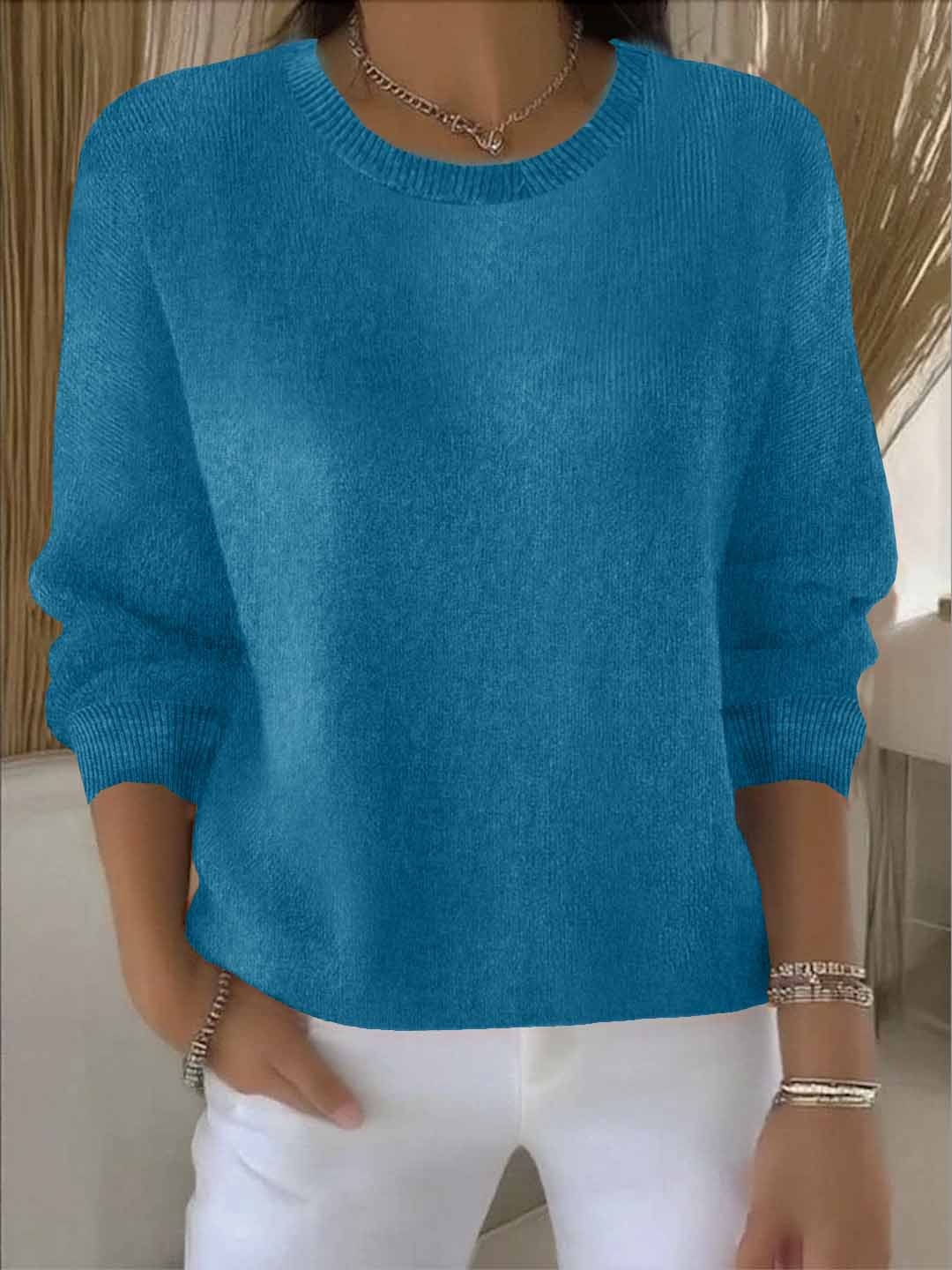 Women's long-sleeve knit sweater