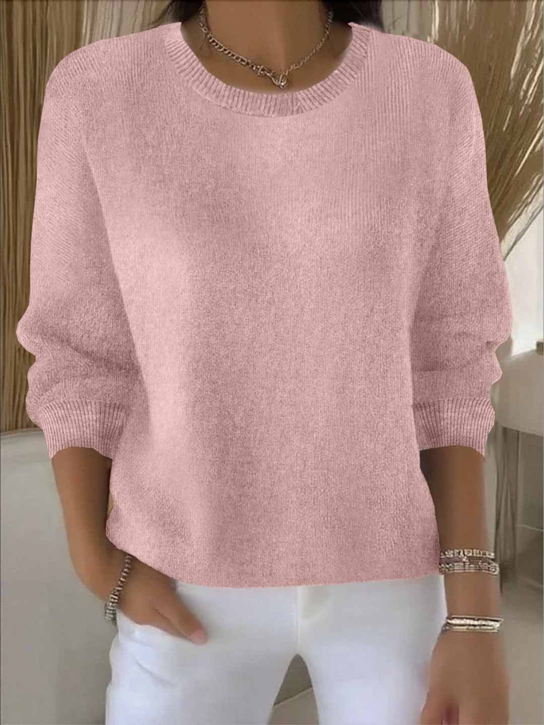 Women's cosy crew-neck jumper - detail