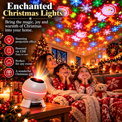 Christmas Light Projector with Moving Festive Motifs