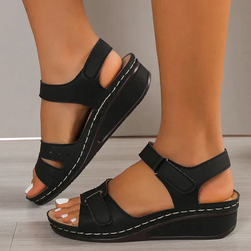 Elegant Orthopaedic Sandals for Women, Vegan Leather Comfort Sandals with Arch Support