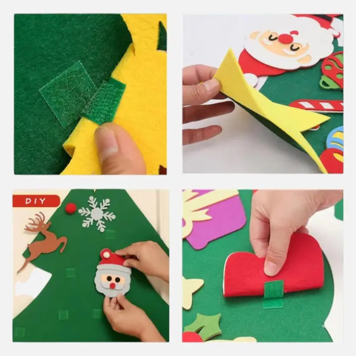Felt Christmas tree with LED lights