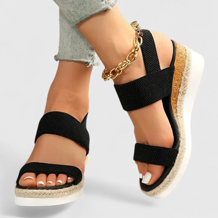 Women's cushioned comfort sandals with open-toe design