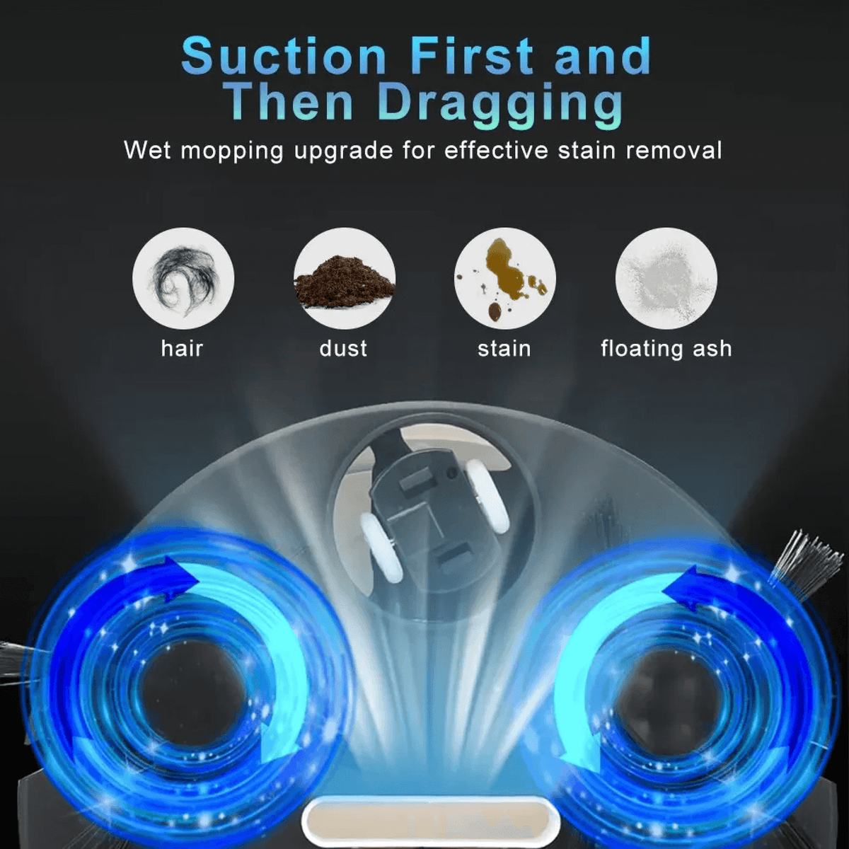 Slim automatic robot vacuum cleaner