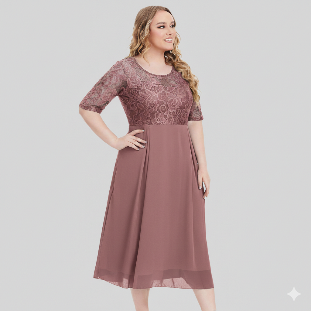Women's long-sleeve chiffon maxi dress