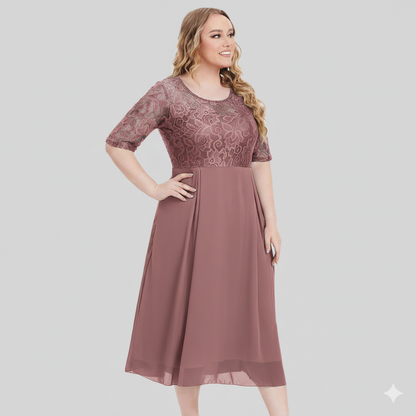 Women's long-sleeve chiffon maxi dress