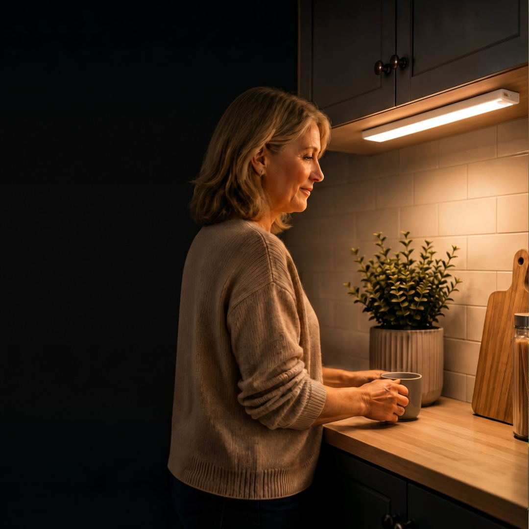 LED Under-Cabinet Light – Motion Sensor Rechargeable Magnetic Strip