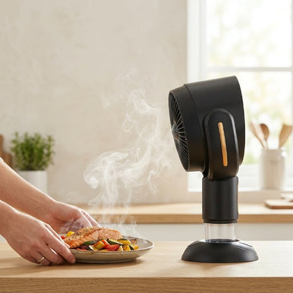 Compact rechargeable air purifier smoke and odour absorber