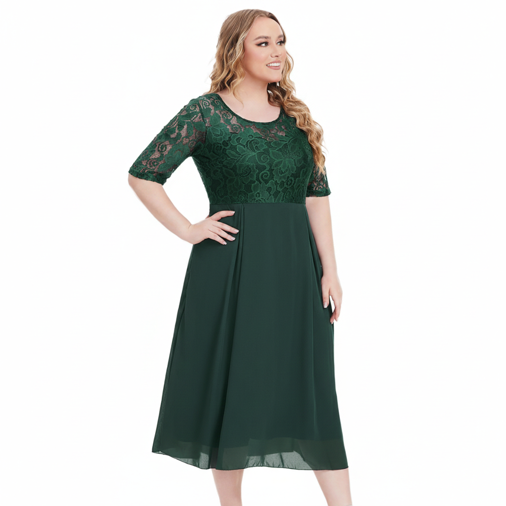 Women's long-sleeve chiffon maxi dress