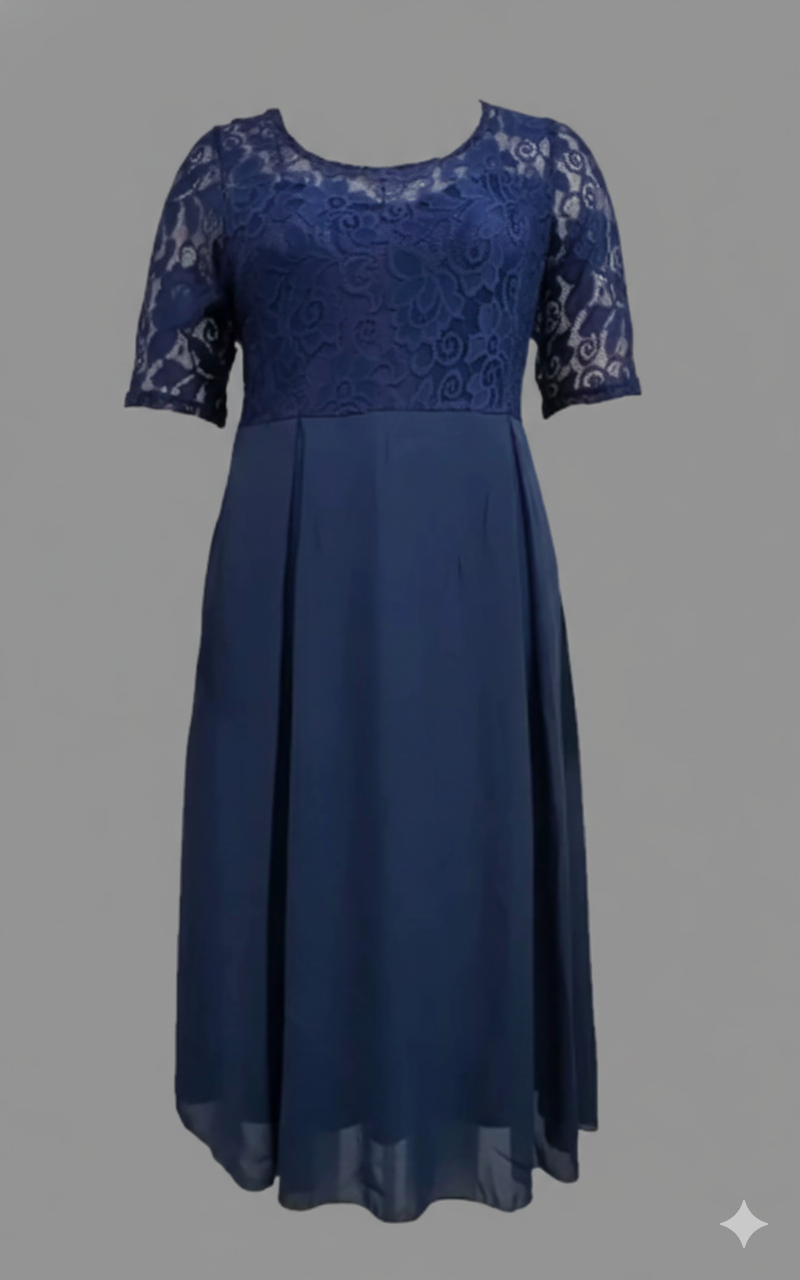 Women's long-sleeve chiffon maxi dress