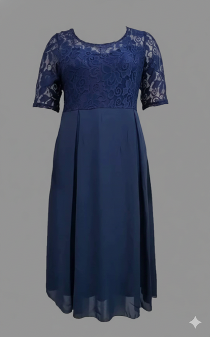Women's long-sleeve chiffon maxi dress
