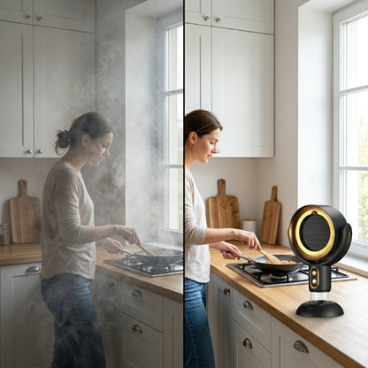 Compact rechargeable air purifier smoke and odour absorber