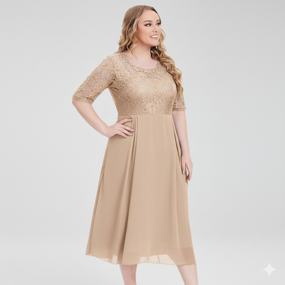 Women's long-sleeve chiffon maxi dress