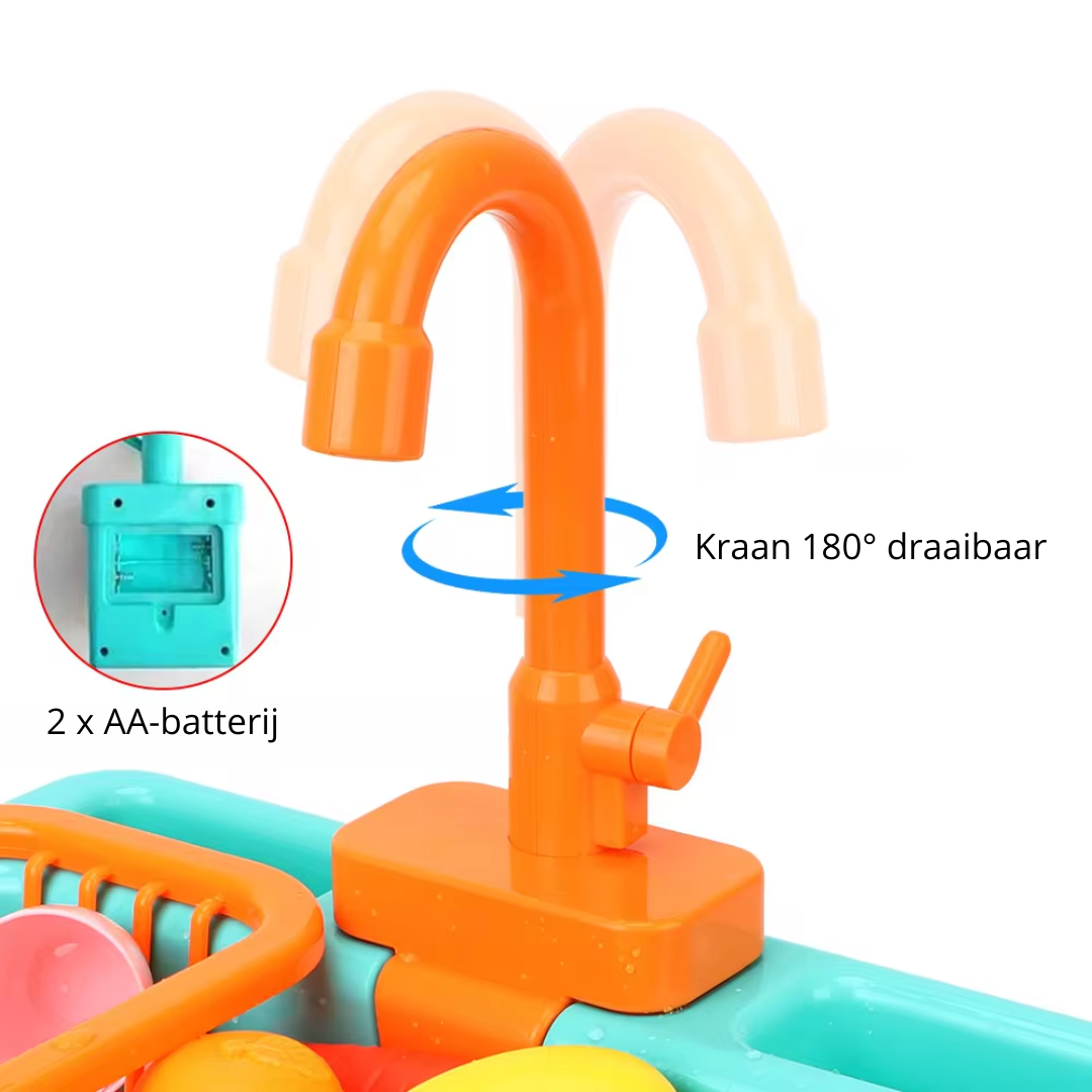 Mini chef play sink set with toy vegetables