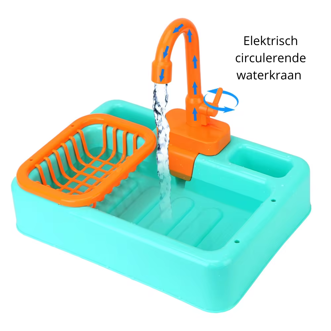 Mini chef play sink set with toy vegetables