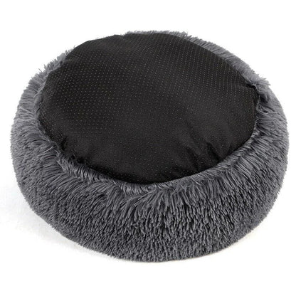 Soft donut calming cuddler pet bed for cats and dogs