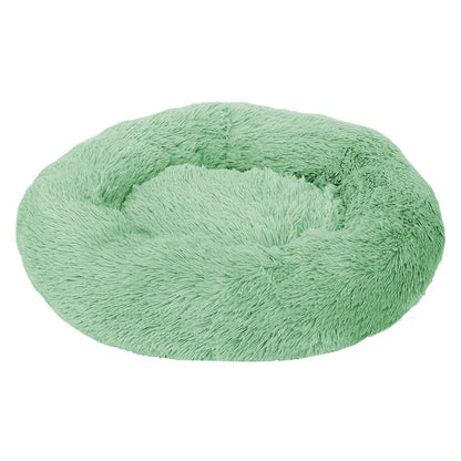 Soft donut calming cuddler pet bed for cats and dogs