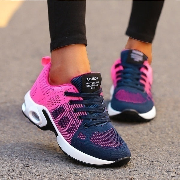 Orthopaedic Sneakers for Women, Breathable Mesh Trainers with Cushioned Arch Support