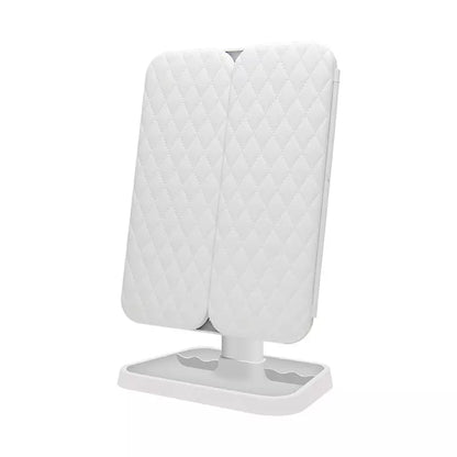 LED Makeup Mirror – Adjustable Magnification with Storage
