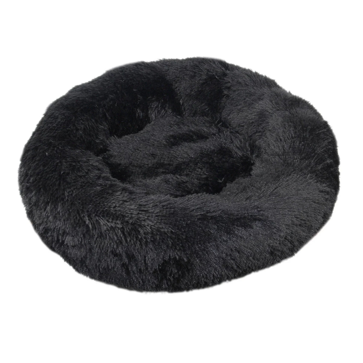 Soft donut calming cuddler pet bed for cats and dogs