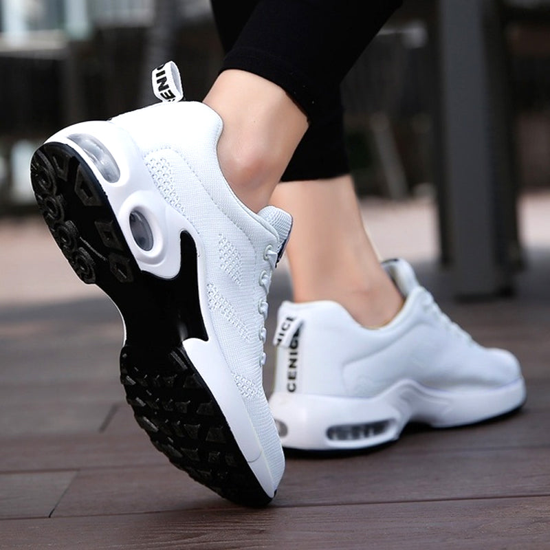 Orthopaedic Knit Sneakers for Women – Breathable Flyknit Trainers with Arch Support