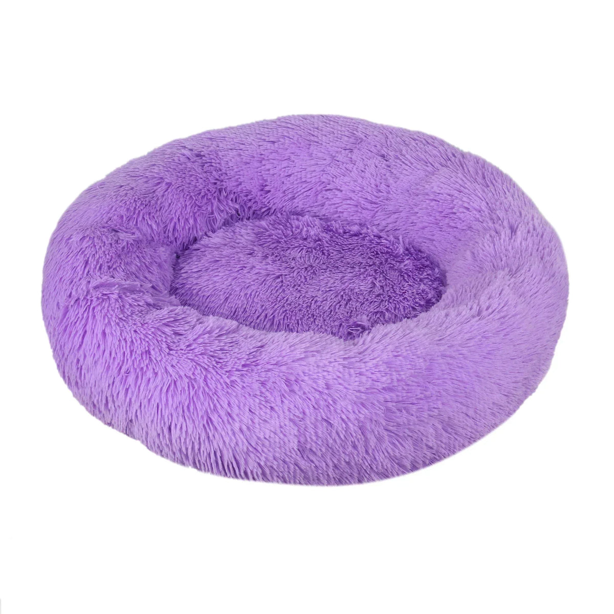 Soft donut calming cuddler pet bed for cats and dogs