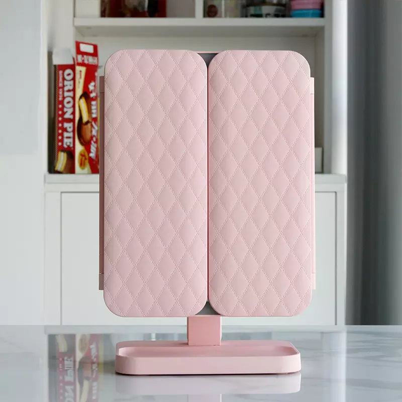 LED Makeup Mirror – Adjustable Magnification with Storage