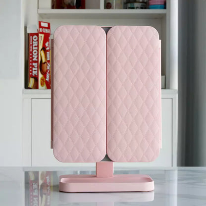 LED Makeup Mirror – Adjustable Magnification with Storage