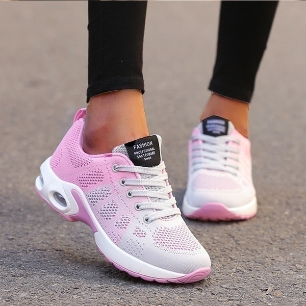 Orthopaedic Sneakers for Women, Breathable Mesh Trainers with Cushioned Arch Support