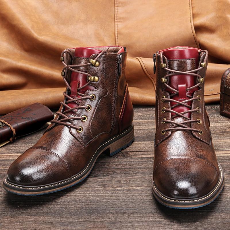 Men's brown casual lace-up chukka ankle boots
