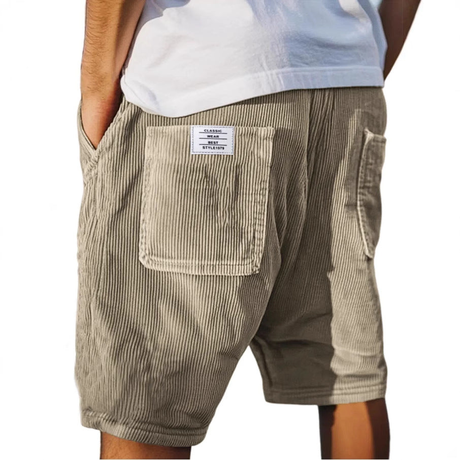 Men's casual cord shorts