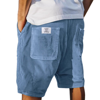 Men's corduroy shorts - pocket detail