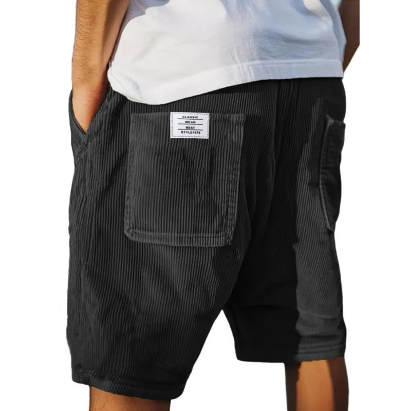 Men's streetwear corduroy shorts