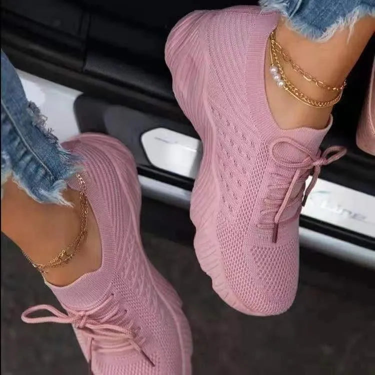 Orthopaedic Mesh Sneakers for Women, Lightweight Breathable Trainers with Arch Support
