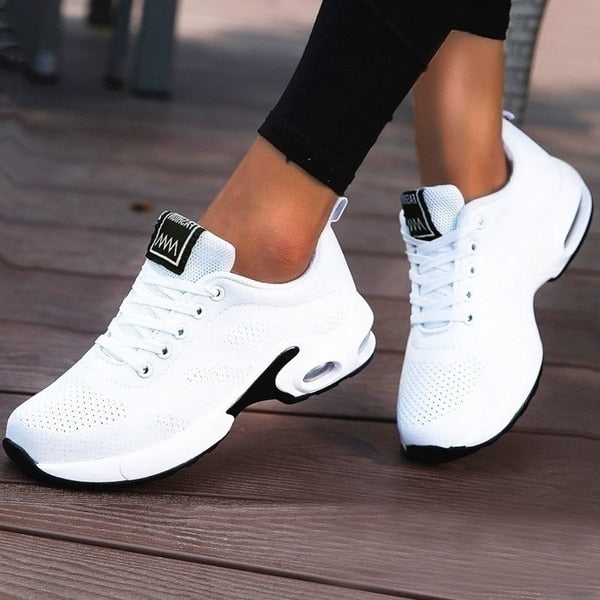 Orthopaedic Sneakers for Women, Breathable Mesh Trainers with Cushioned Arch Support