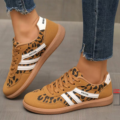 Women's suede wide-fit lace-up trainers