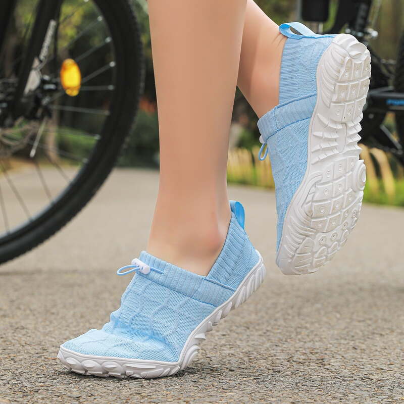 Barefoot wide-fit zero-drop mesh slip-on shoes
