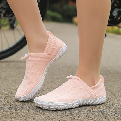 Barefoot wide-fit zero-drop mesh slip-on shoes