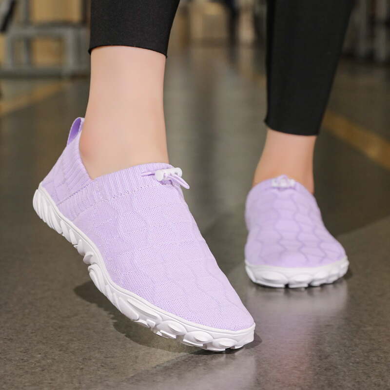 Barefoot wide-fit zero-drop mesh slip-on shoes