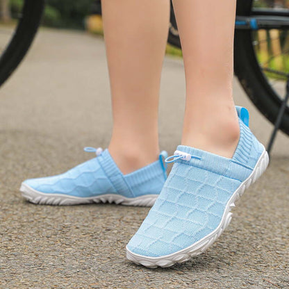 Barefoot wide-fit zero-drop mesh slip-on shoes