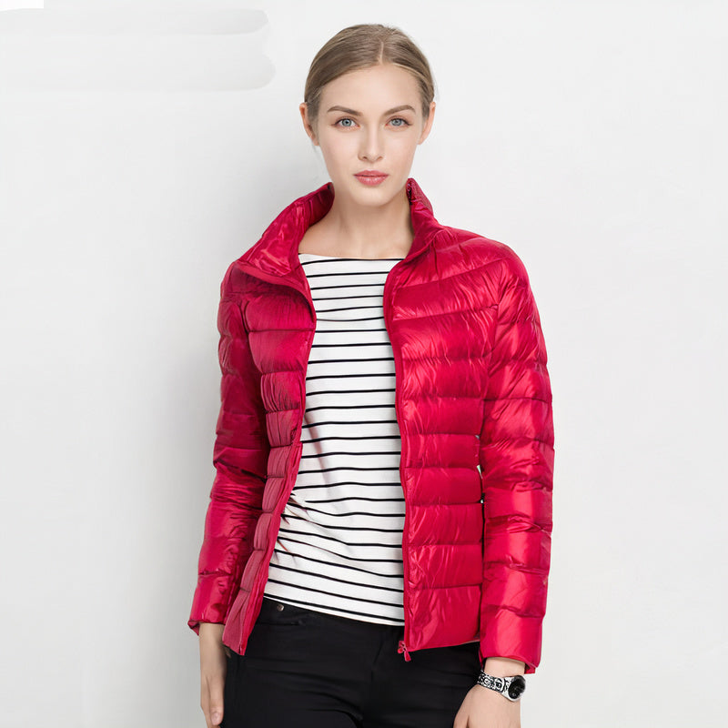 Women's zip-front padded jacket