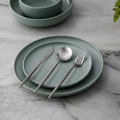 Stainless Steel Cutlery Set – Modern Matte Flatware Set for 4–16 People