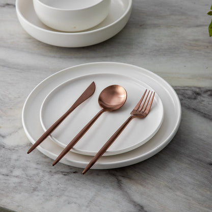 Stainless Steel Cutlery Set – Modern Matte Flatware Set for 4–16 People