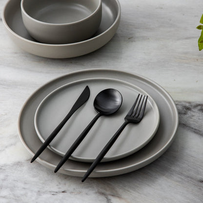Stainless Steel Cutlery Set – Modern Matte Flatware Set for 4–16 People