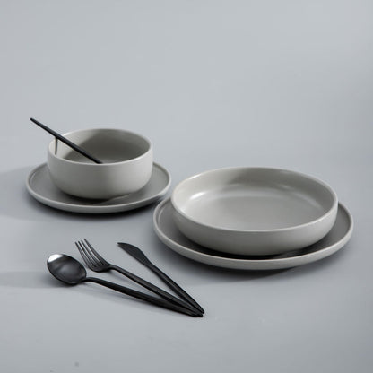 Stainless Steel Cutlery Set – Modern Matte Flatware Set for 4–16 People