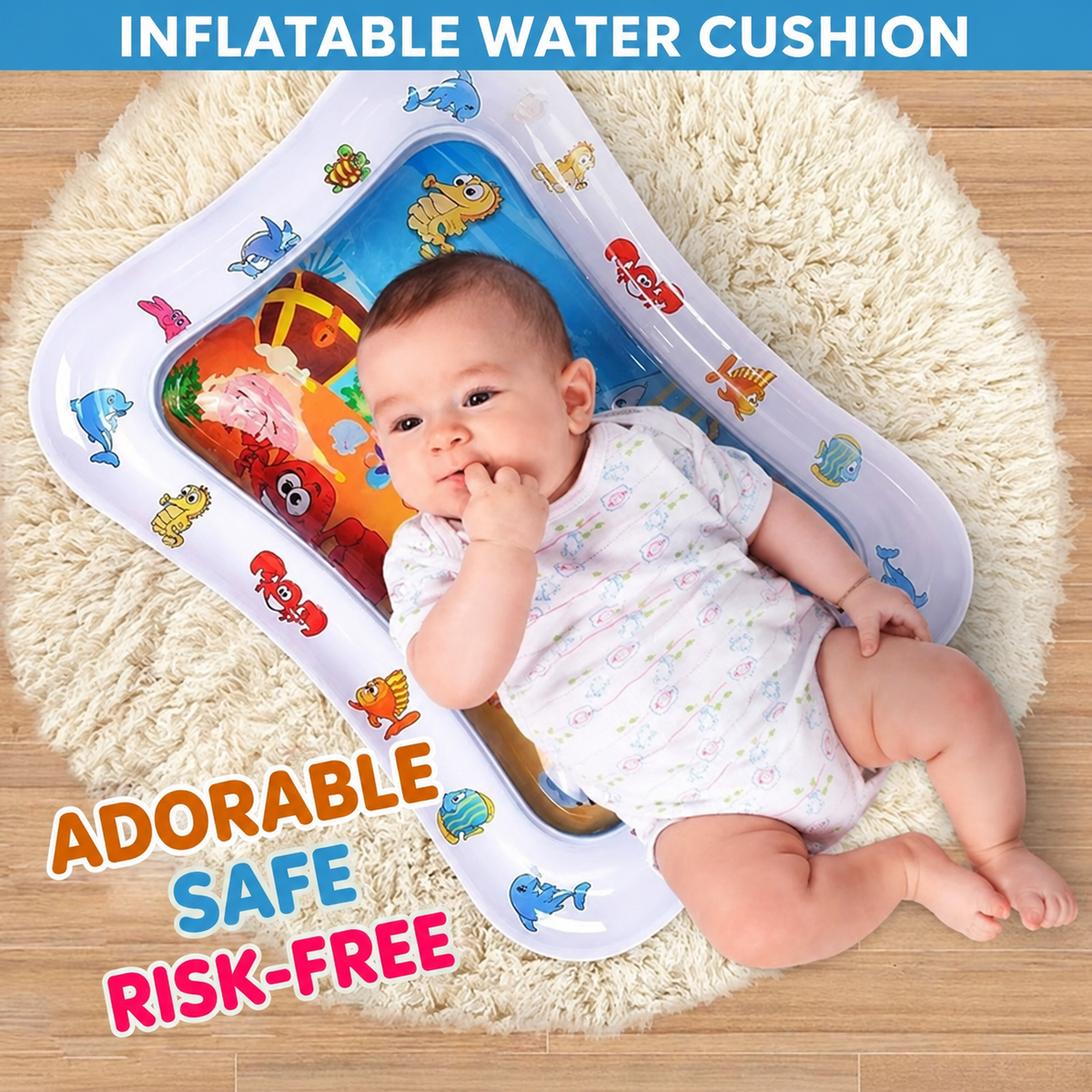 Inflatable Baby Water Play Mat – Tummy Time Sensory Mat