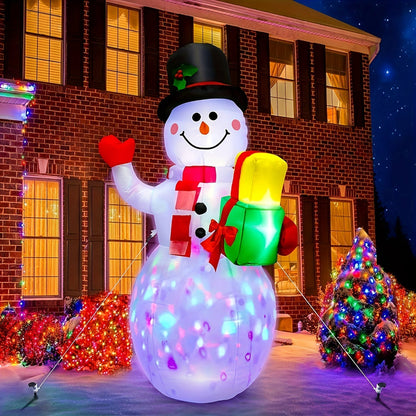 Inflatable LED outdoor Christmas Santa and snowman decoration