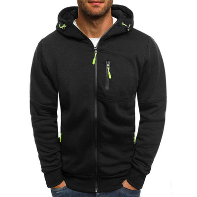 Men's Zip-Up Hoodie – Casual Cotton Hooded Jacket