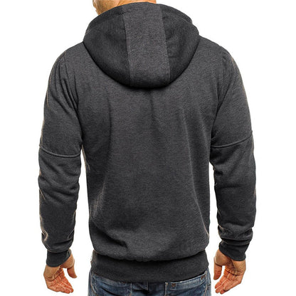 Men's Zip-Up Hoodie – Casual Cotton Hooded Jacket