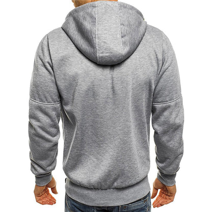 Men's Zip-Up Hoodie – Casual Cotton Hooded Jacket
