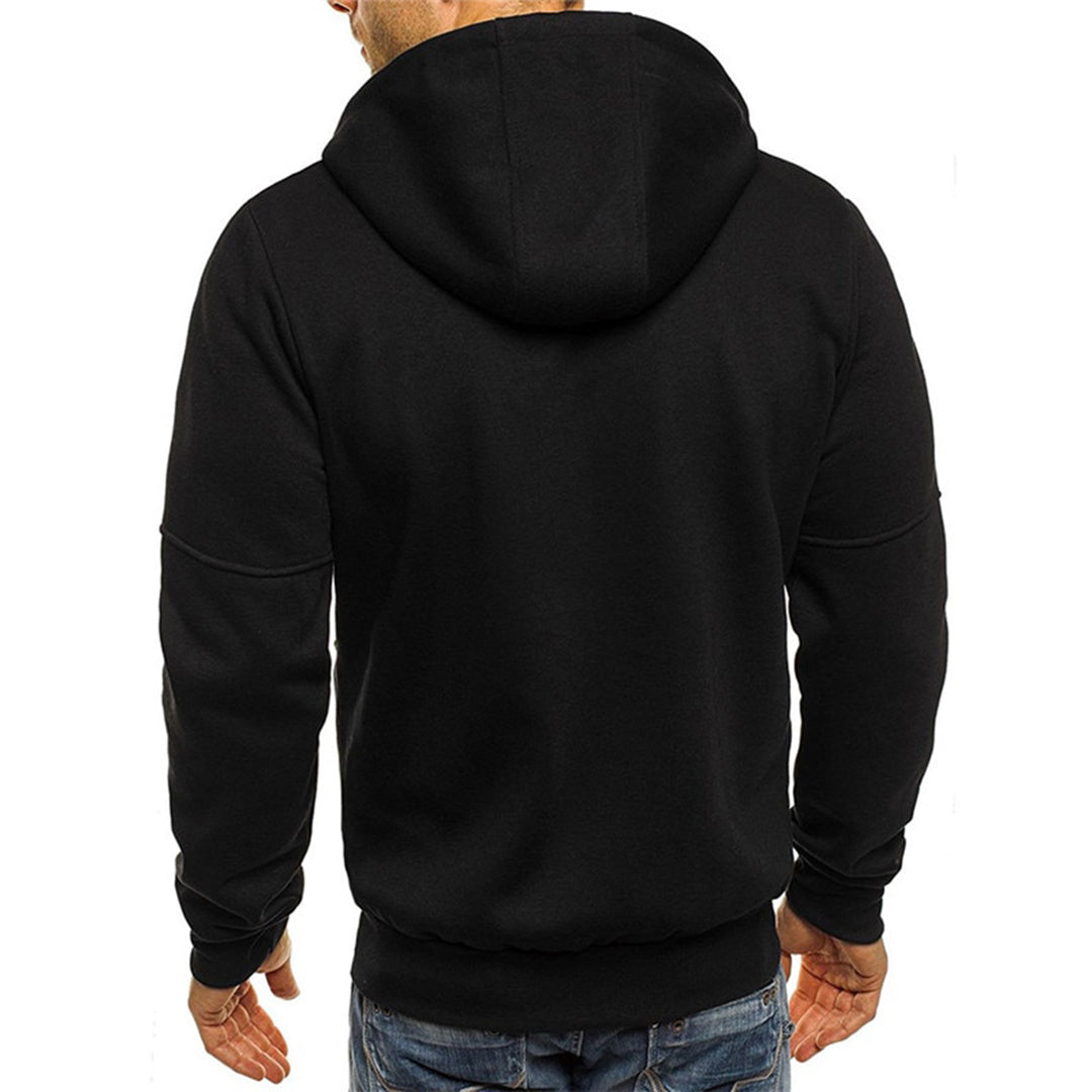 Men's Zip-Up Hoodie – Casual Cotton Hooded Jacket